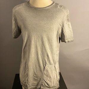 ASOS Stonewash Gray Tee with Front Pockets